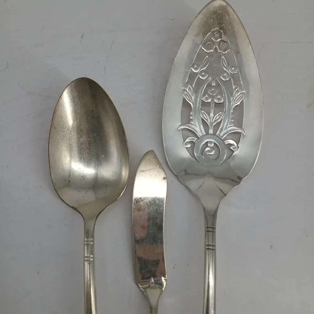 3X Serving LADY HAMILTON Spoon Pie 1932 Silverplate Community Plate Oneida